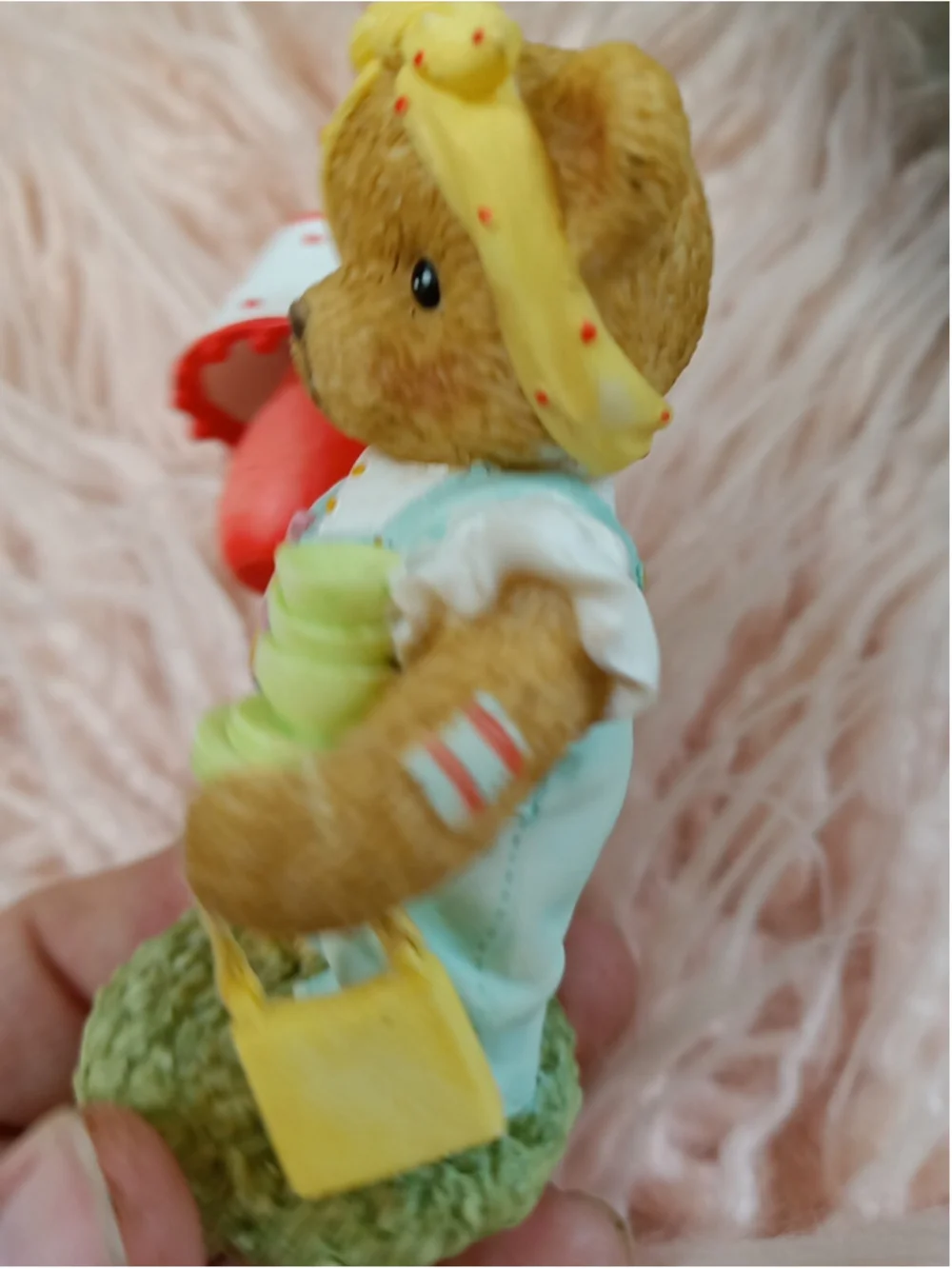 Cherished Teddies Nicole Girl Bear with Lamp, Birdcage & Purses Thrift Shopper